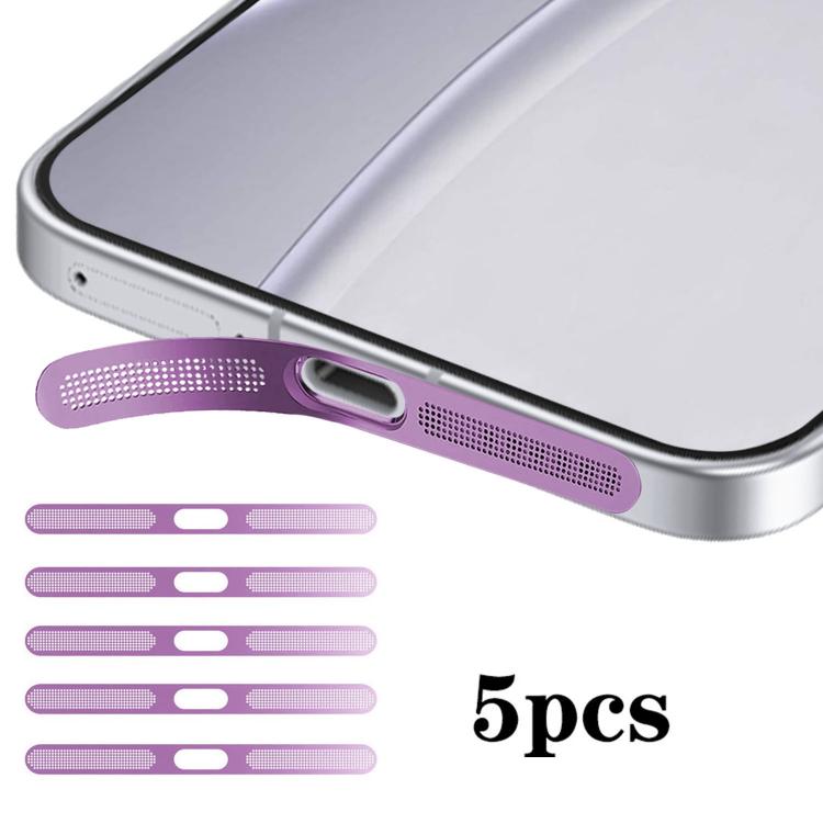 For OPPO Reno15 Pro Max 5pcs High-Density Metallic Integrated Speaker Dust Cover