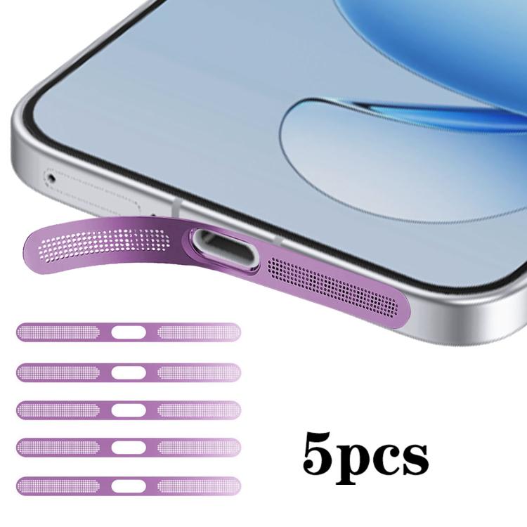 For OPPO Reno14 5pcs High-Density Metallic Integrated Speaker Dust Cover