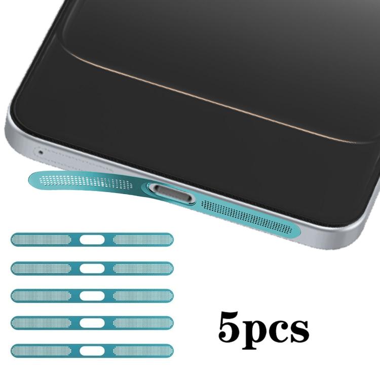 For OnePlus Nord CE5 5pcs High-Density Metallic Integrated Speaker Dust Cover