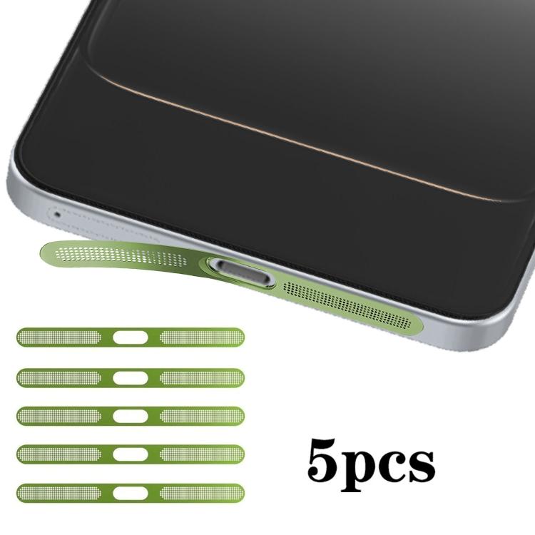 For OnePlus Nord 5 5pcs High-Density Metallic Integrated Speaker Dust Cover