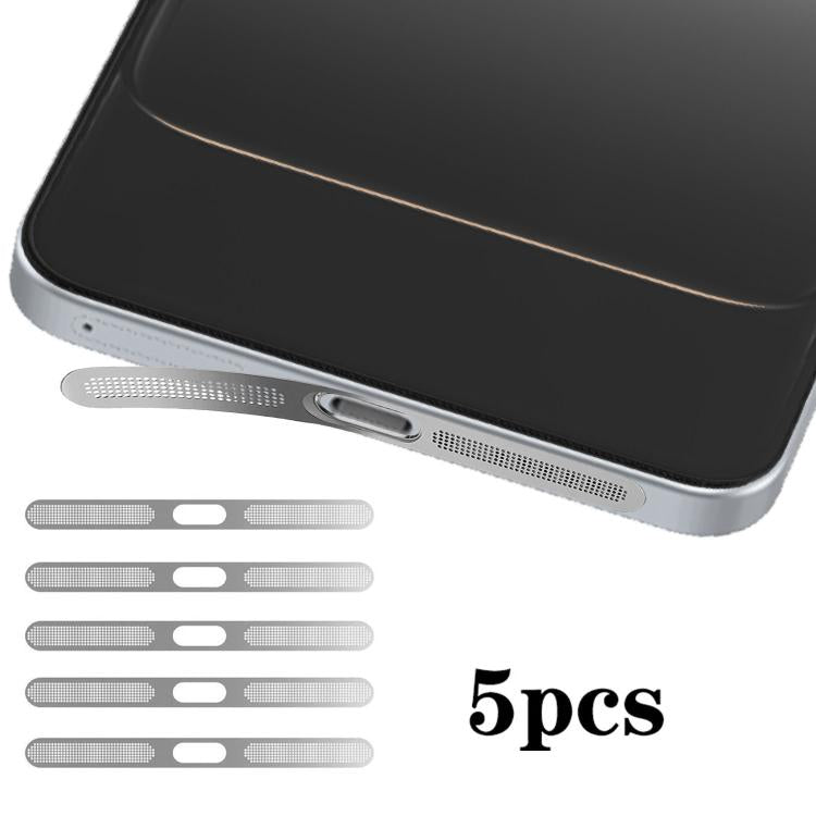For OnePlus 13s 5pcs High-Density Metallic Integrated Speaker Dust Cover
