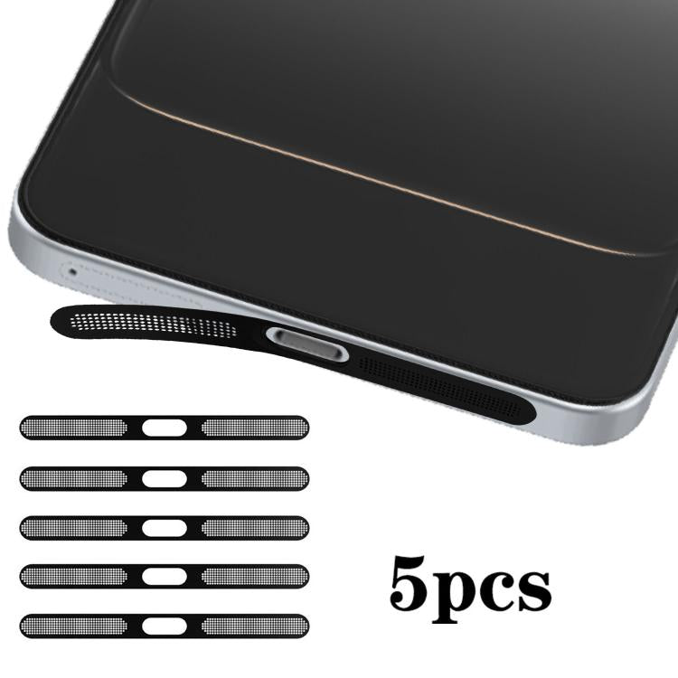For OnePlus 13T 5pcs High-Density Metallic Integrated Speaker Dust Cover