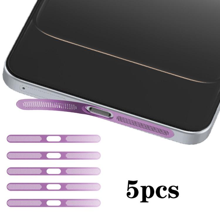 For OnePlus 13T 5pcs High-Density Metallic Integrated Speaker Dust Cover