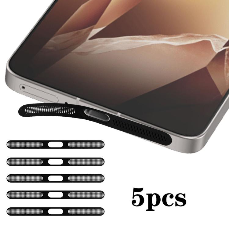 For OnePlus 13R 5pcs High-Density Metallic Integrated Speaker Dust Cover