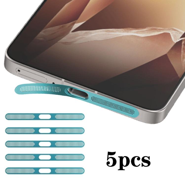 For OnePlus 13R 5pcs High-Density Metallic Integrated Speaker Dust Cover