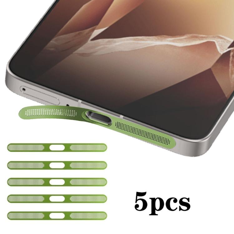 For OnePlus 13R 5pcs High-Density Metallic Integrated Speaker Dust Cover