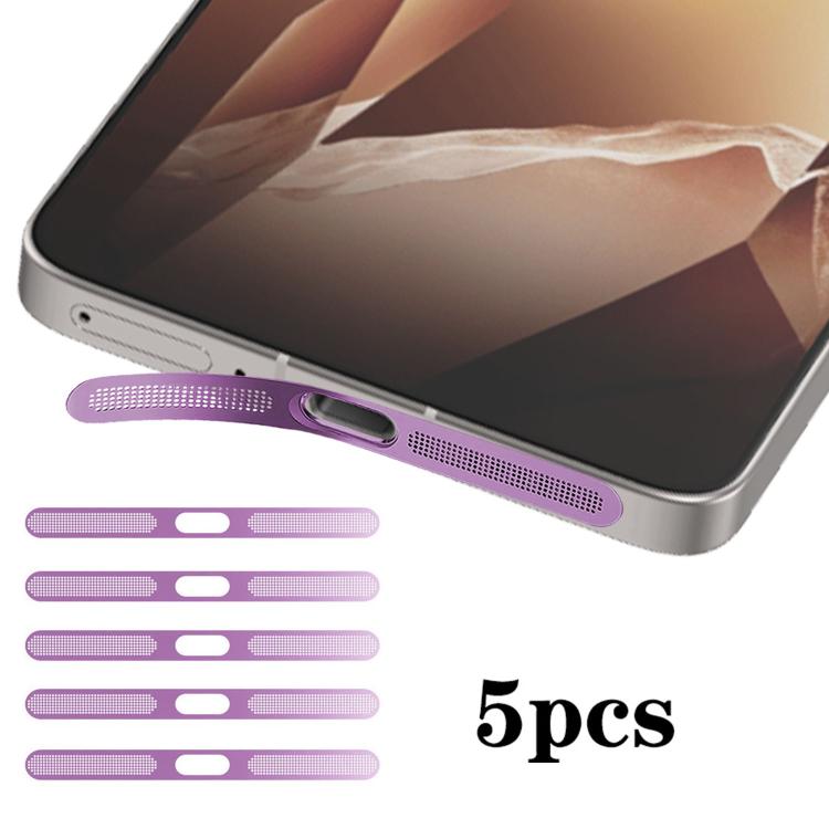 For OnePlus 13R 5pcs High-Density Metallic Integrated Speaker Dust Cover