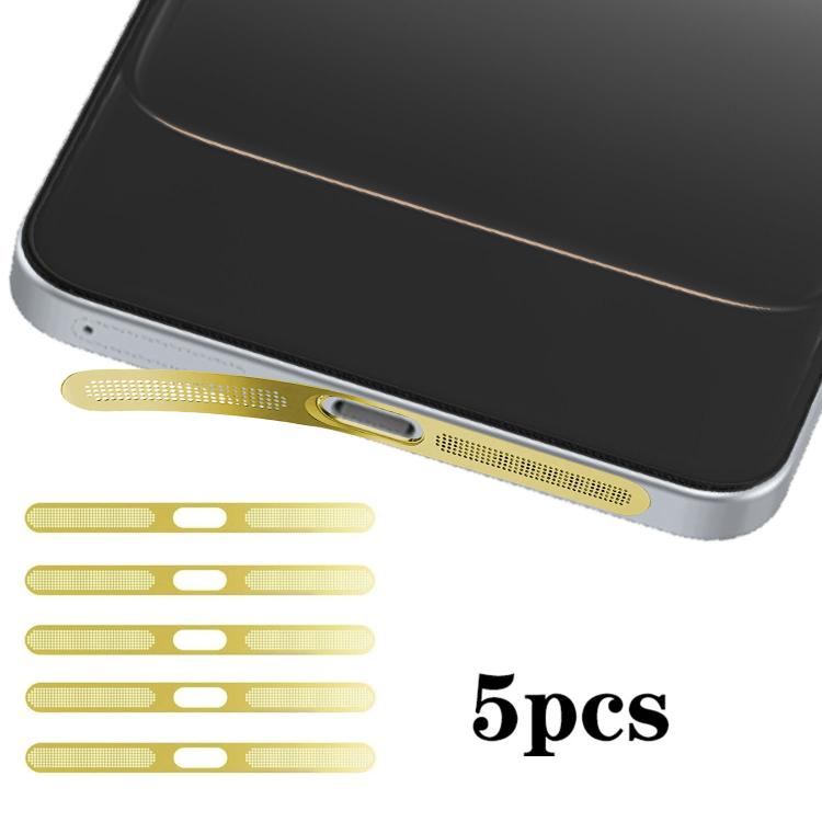 For OnePlus Ace 5 Ultra 5pcs High-Density Metallic Integrated Speaker Dust Cover
