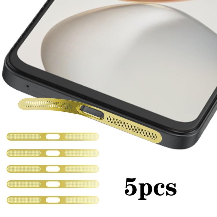 For Honor 400 Smart 5G 5pcs High-Density Metallic Integrated Speaker Dust Cover