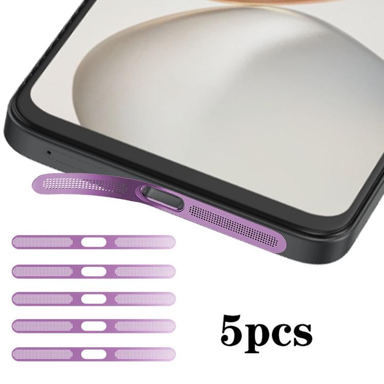 For Honor 400 Smart 5G 5pcs High-Density Metallic Integrated Speaker Dust Cover