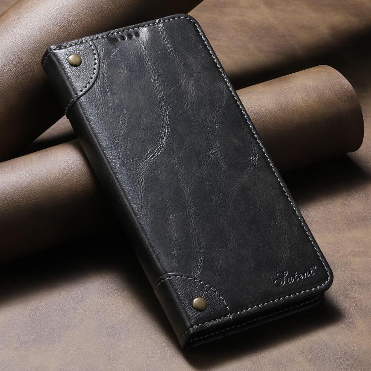 For Samsug Galaxy S25 5G Suteni Baroque Calf Texture Buckle Wallet Leather Phone Case