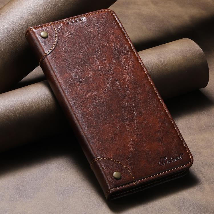 For Samsug Galaxy S25 5G Suteni Baroque Calf Texture Buckle Wallet Leather Phone Case