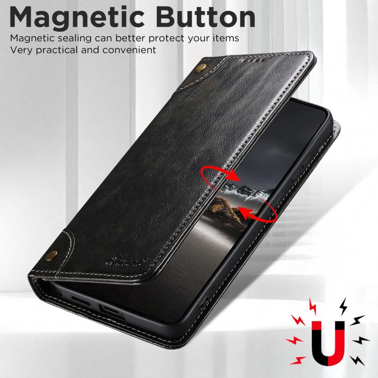 For Samsug Galaxy S26 5G Suteni Baroque Calf Texture Buckle Wallet Leather Phone Case