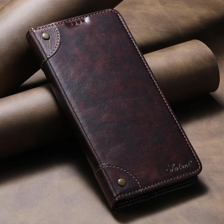 For Samsug Galaxy S26 5G Suteni Baroque Calf Texture Buckle Wallet Leather Phone Case