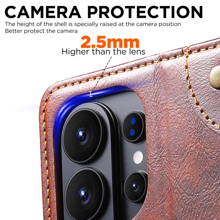 For Samsug Galaxy S26 Ultra 5G Suteni Baroque Calf Texture Buckle Wallet Leather Phone Case