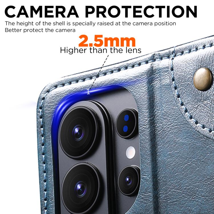 For Samsug Galaxy S26 Ultra 5G Suteni Baroque Calf Texture Buckle Wallet Leather Phone Case