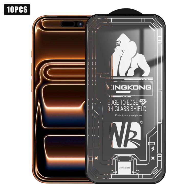 For iPhone 17 Pro 10pcs 3D Large Arc Edge Electroplated Explosion-Proof Scratch-Resistant Full-Screen HD Tempered Glass Film