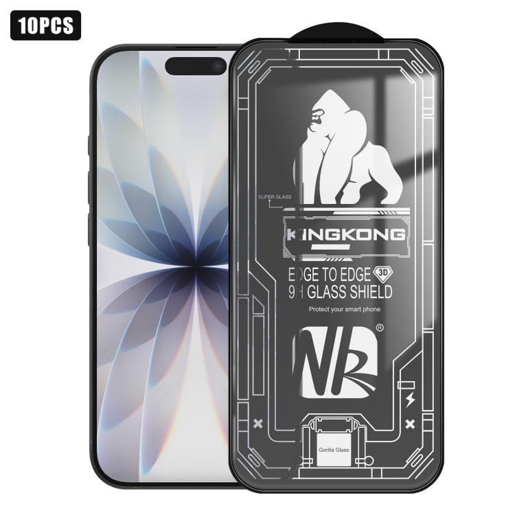 For iPhone 17 10pcs 3D Large Arc Edge Electroplated Explosion-Proof Scratch-Resistant Full-Screen HD Tempered Glass Film