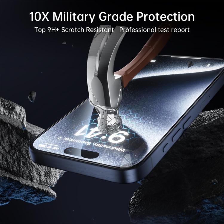 For iPhone 17 Pro Max 10pcs 3D Large Arc Edge Electroplated Explosion-Proof Scratch-Resistant Full-Screen HD Tempered Glass Film