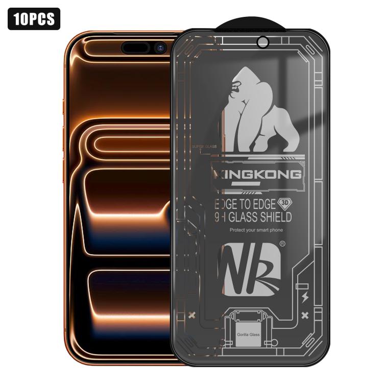 For iPhone 17 Pro 10pcs 3D Large Arc Edge Electroplated Explosion-Proof Scratch-Resistant Full-Screen 28-Degree Privacy Tempered Glass Film