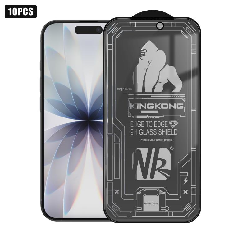 For iPhone 17 10pcs 3D Large Arc Edge Electroplated Explosion-Proof Scratch-Resistant Full-Screen 28-Degree Privacy Tempered Glass Film