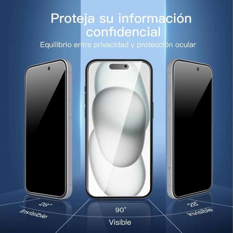 For iPhone 15 Pro Max 10pcs 3D Large Arc Edge Electroplated Explosion-Proof Scratch-Resistant Full-Screen 28-Degree Privacy Tempered Glass Film