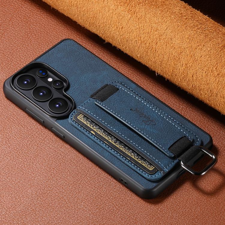 For Samsung Galaxy S26 Ultra 5G Suteni H13 Litchi Leather Wrist Strap Wallet Back Phone Case
