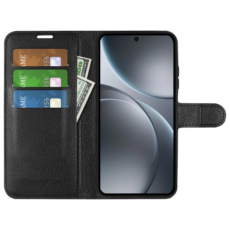 For OPPO Find X9 Litchi Texture Horizontal Flip Leather Phone Case with Holder