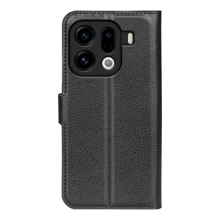 For OPPO Find X9 Pro Litchi Texture Horizontal Flip Leather Phone Case with Holder