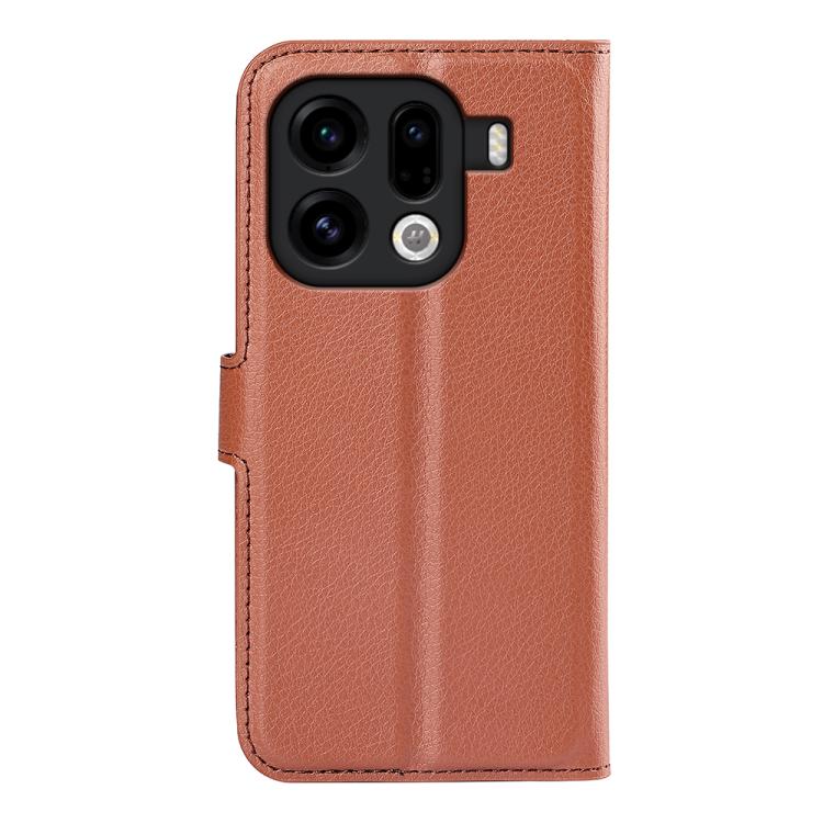 For OPPO Find X9 Pro Litchi Texture Horizontal Flip Leather Phone Case with Holder