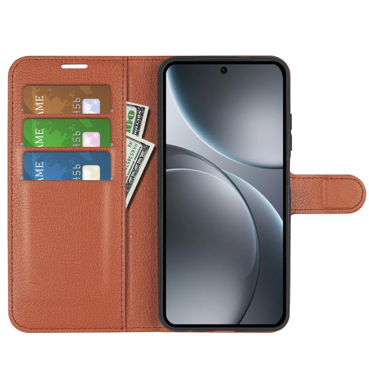 For OPPO Find X9 Pro Litchi Texture Horizontal Flip Leather Phone Case with Holder