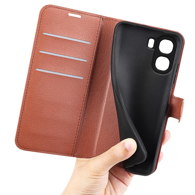 For OPPO A6x 4G / 5G Litchi Texture Horizontal Flip Leather Phone Case with Holder