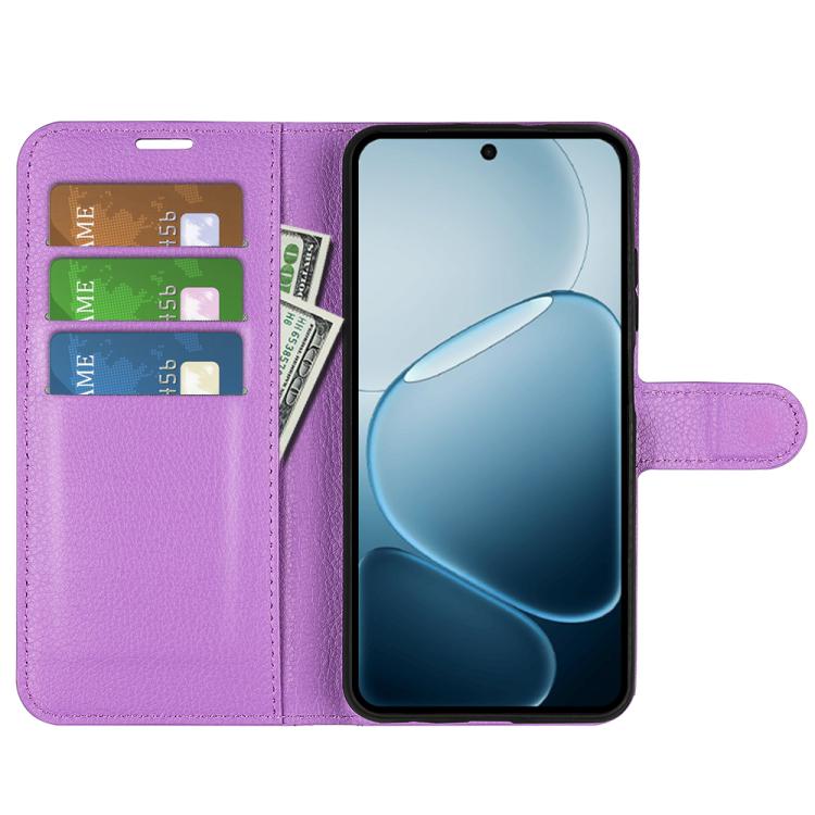 For OPPO A6x 4G / 5G Litchi Texture Horizontal Flip Leather Phone Case with Holder