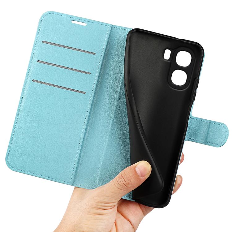 For OPPO A6x 4G / 5G Litchi Texture Horizontal Flip Leather Phone Case with Holder