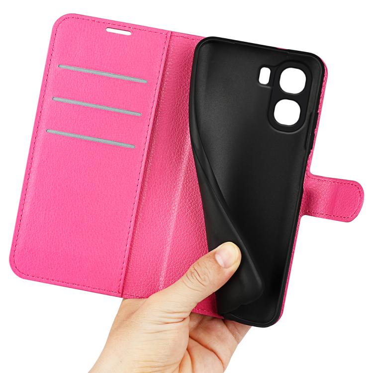 For OPPO A6x 4G / 5G Litchi Texture Horizontal Flip Leather Phone Case with Holder
