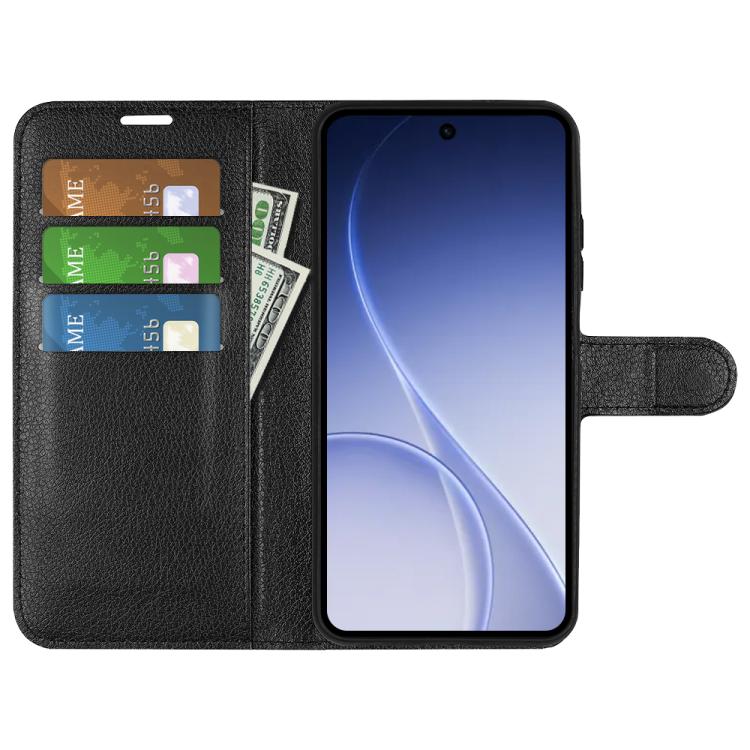 For OPPO Reno15 5G Global Litchi Texture Horizontal Flip Leather Phone Case with Holder