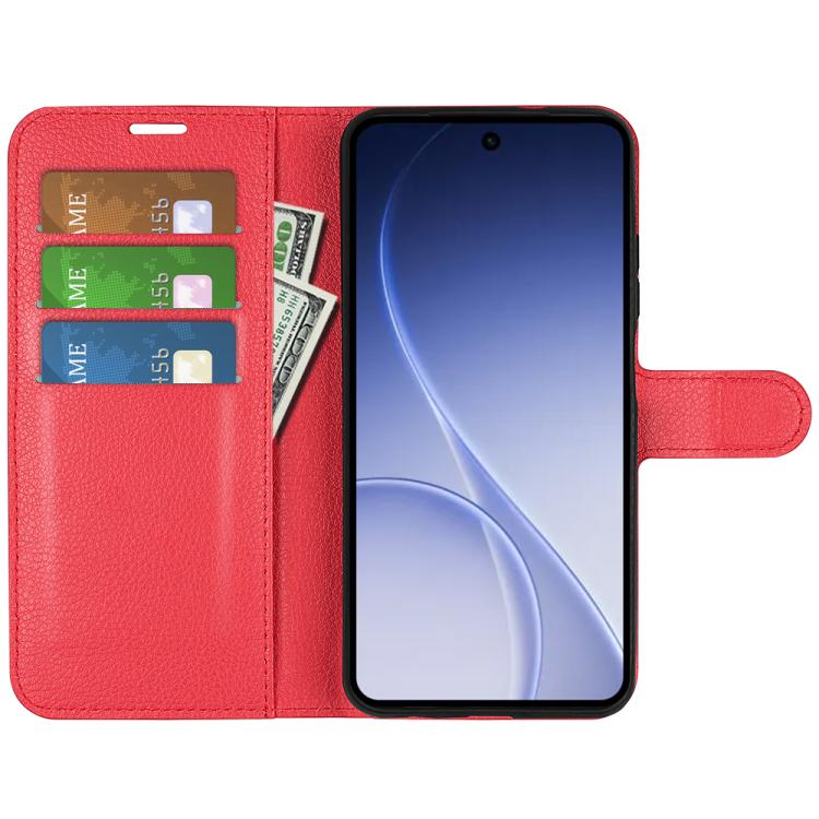 For OPPO Reno15 5G Global Litchi Texture Horizontal Flip Leather Phone Case with Holder