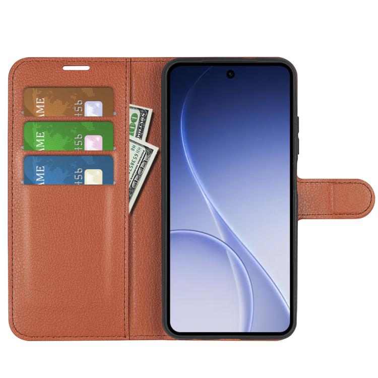 For OPPO Reno15 5G Global Litchi Texture Horizontal Flip Leather Phone Case with Holder
