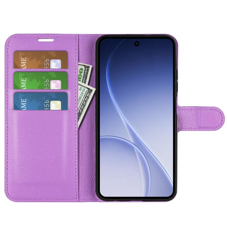 For OPPO Reno15 5G Global Litchi Texture Horizontal Flip Leather Phone Case with Holder
