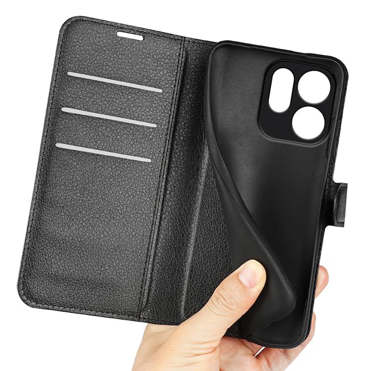 For OPPO Reno15 Pro Global Litchi Texture Horizontal Flip Leather Phone Case with Holder