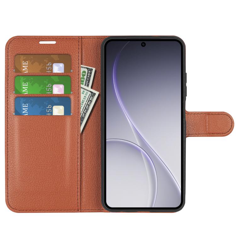 For OPPO Reno15 Pro Max Global Litchi Texture Horizontal Flip Leather Phone Case with Holder