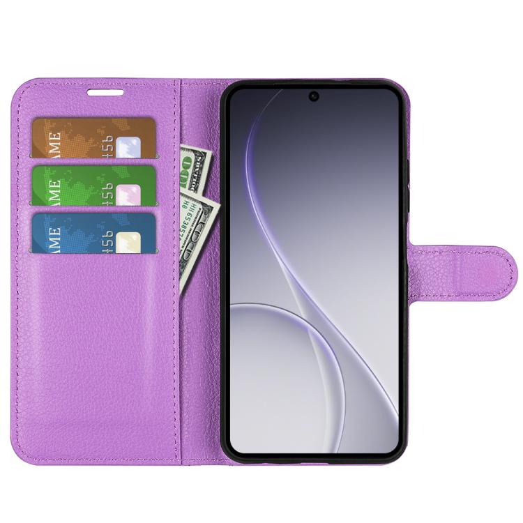 For OPPO Reno15 Pro Max Global Litchi Texture Horizontal Flip Leather Phone Case with Holder