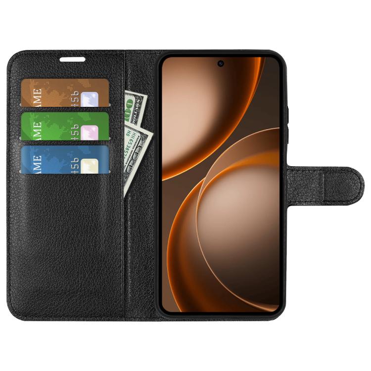 For OPPO Find X9 Ultra Litchi Texture Horizontal Flip Leather Phone Case with Holder