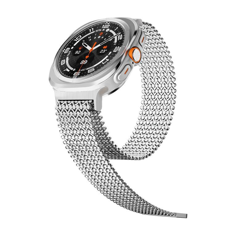 For Samsung Galaxy Watch Ultra / Ultra 2025 Breathable Stainless Steel Magnetic Watch Band