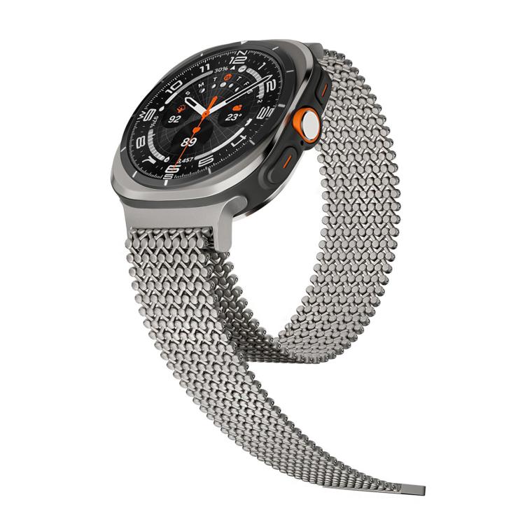 For Samsung Galaxy Watch Ultra / Ultra 2025 Breathable Stainless Steel Magnetic Watch Band