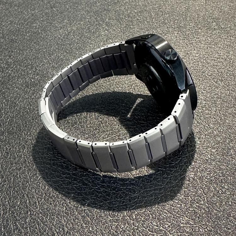 22mm Curved Two-Tone Side-Release Stainless Steel Watch Band