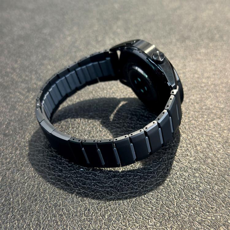 22mm Curved Two-Tone Side-Release Stainless Steel Watch Band