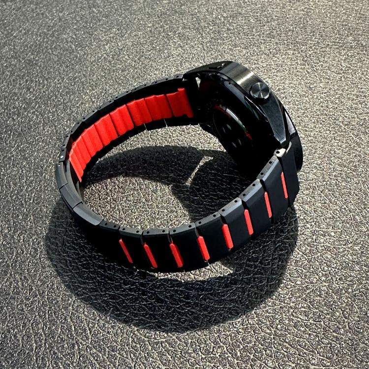22mm Curved Two-Tone Side-Release Stainless Steel Watch Band