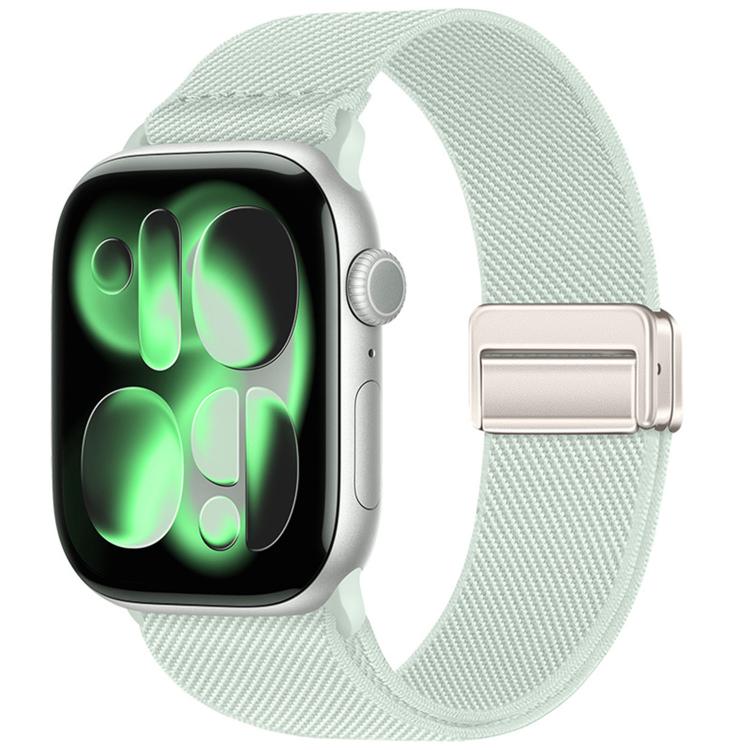 For Apple Watch 42mm / 41mm / 40mm / 38mm Double Magnetic Buckle Elastic Nylon Watch Band