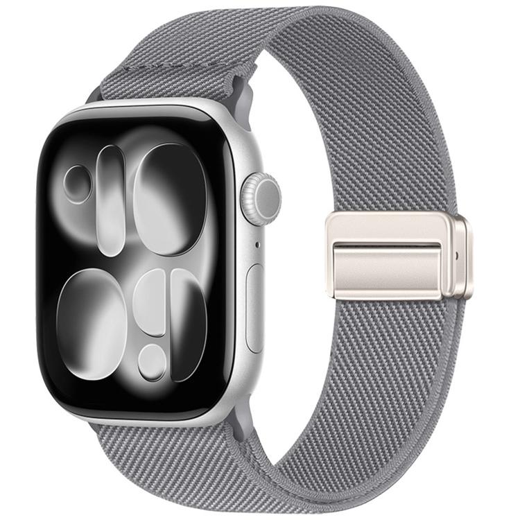 For Apple Watch 42mm / 41mm / 40mm / 38mm Double Magnetic Buckle Elastic Nylon Watch Band